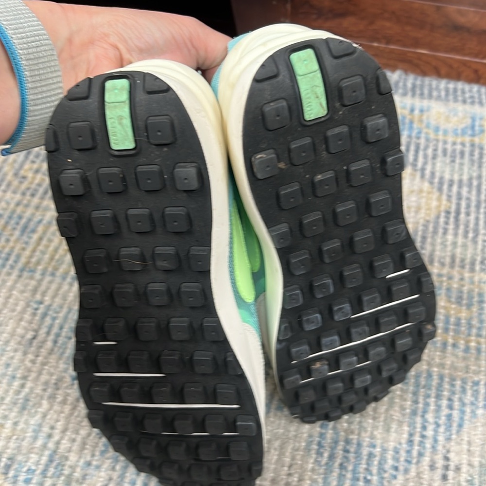 Nike women’s Waffle Ones sold out color 'Bleached Aqua Lime Glow' size6.5 - Picture 9 of 12